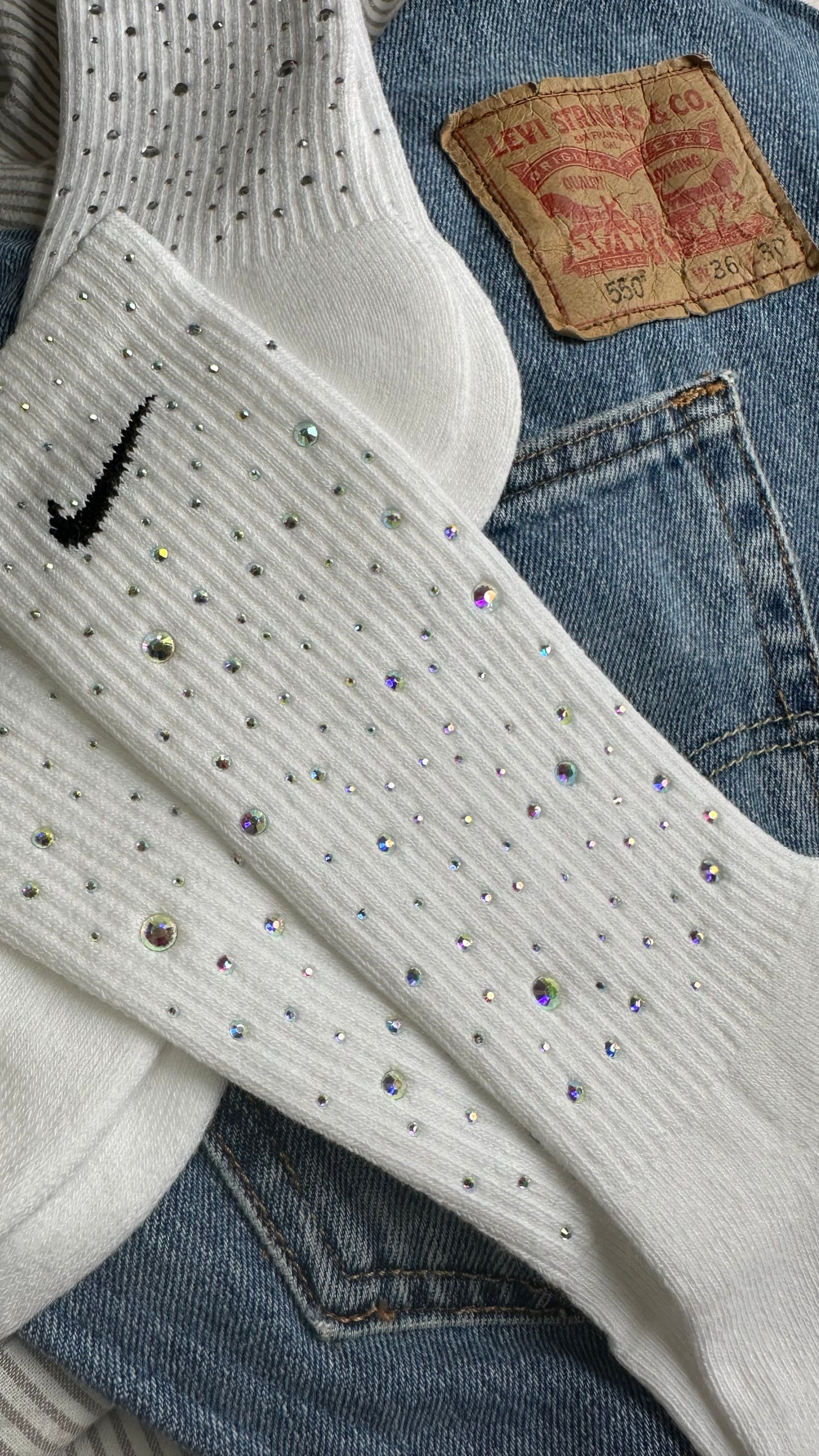 WHITE GALAXY SOCKS
