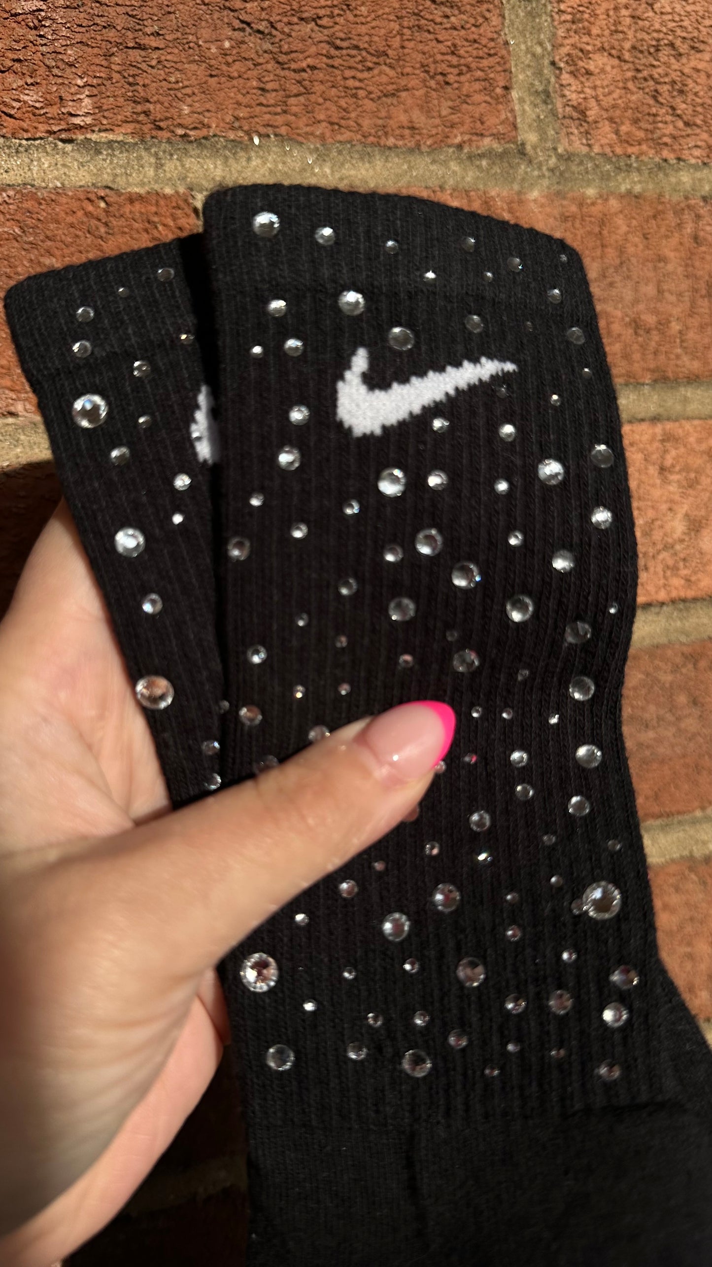 Black Crystal Clear Sock